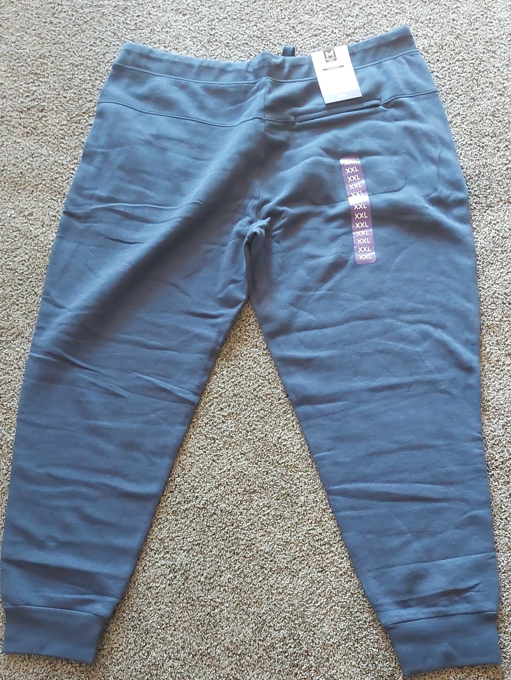 Mens Navy Jogger Sweatpants with Stretch Waistband